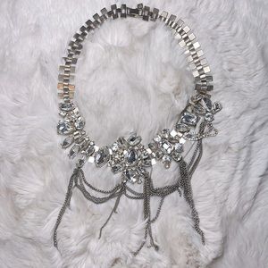 Stunning J Crew necklace in gold and crystal.